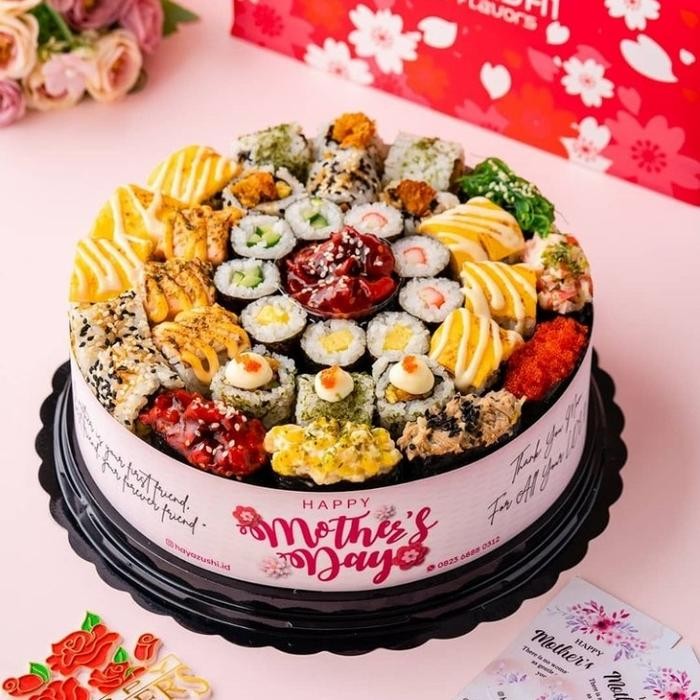 

Sushi Cake / Happy Mother's Day Sushi / Special Gift Set /Sushi Hamper
