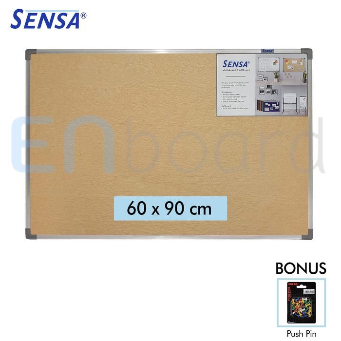 

Softboard Cork Pin Board / Papan Mading Gantung Sensa 60 x 90 cm