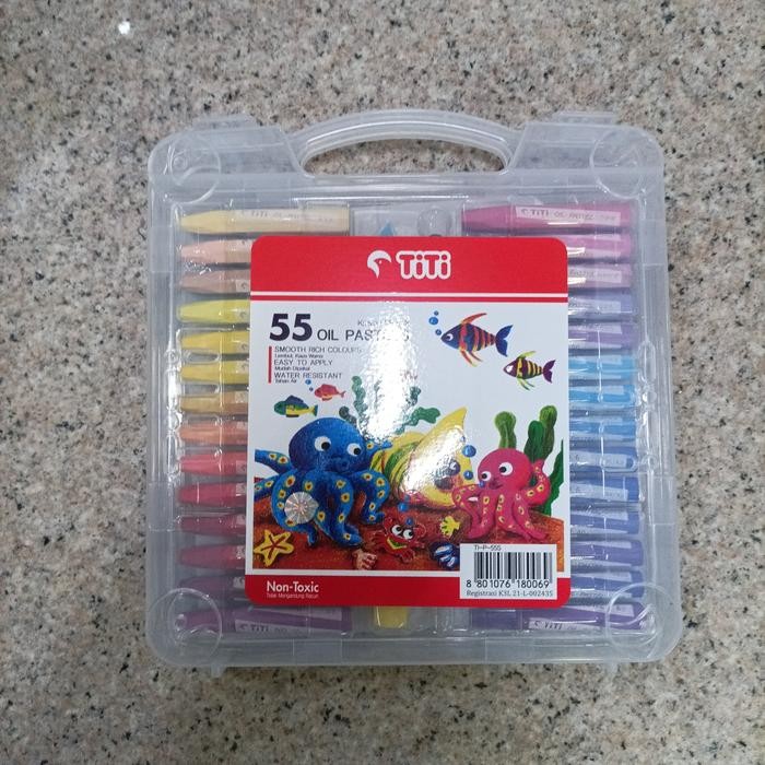 

crayon krayon oil pastel 55 warna Titi