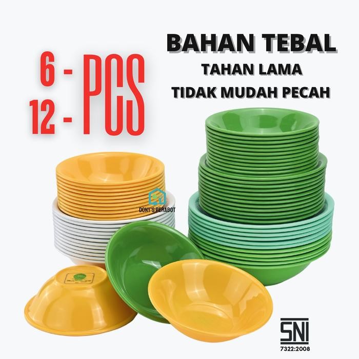 Sale Paket 12Pcs 1Lusin Mangkok Melamin 6 7 8 Inch Mangkok Bakso Melamin Mangkuk Sup Es Dawet Es