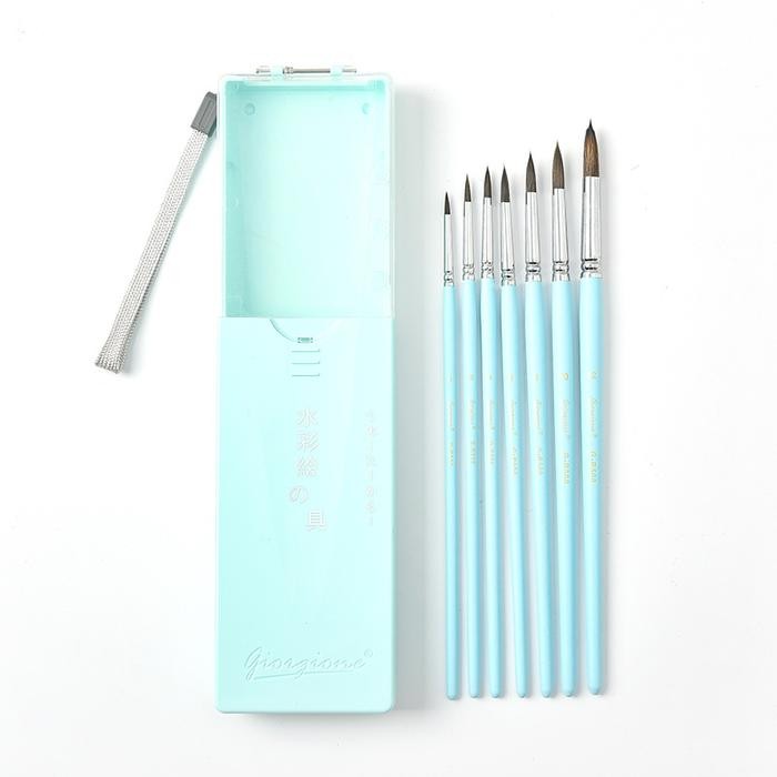 

giorgione brush set 7 G-MK007 in case (mix fur brush)