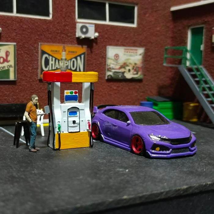 Miniatur Pom Bensin - Skala 1/64