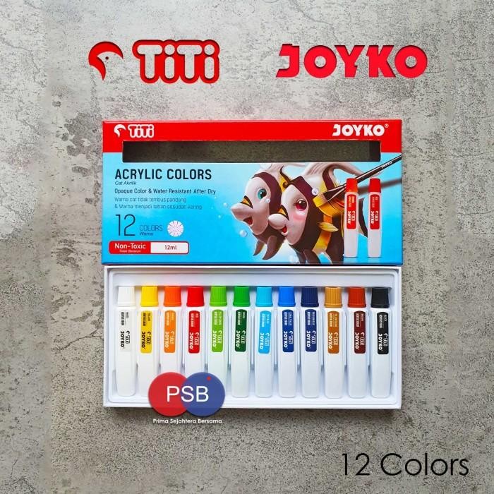 

Cat Akrilik Titi Joyko 12 warna x 12 ml / Cat Akrilik Murah
