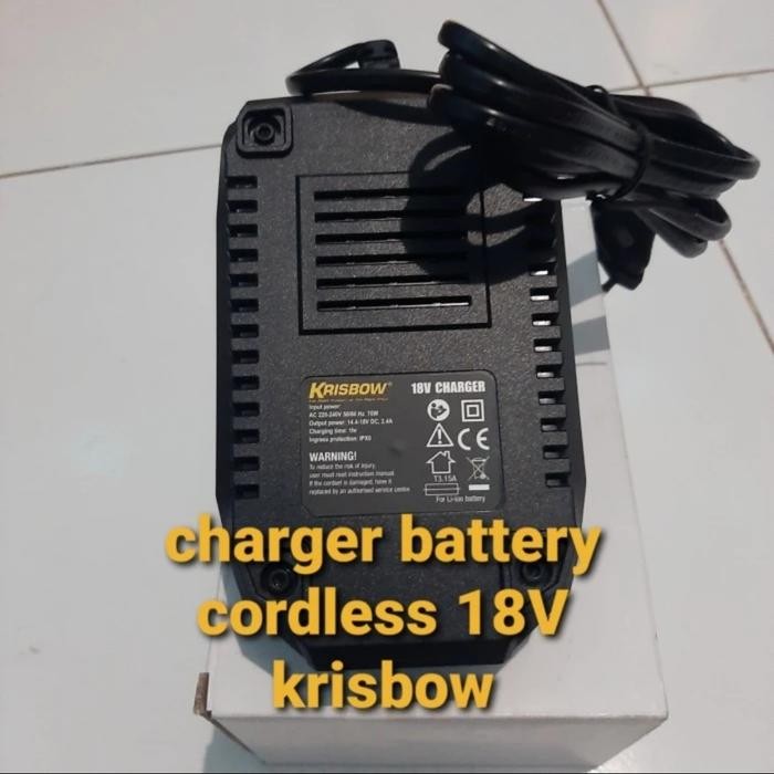 CHARGER BATTERY CORDLESS 18V KRISBOW ORIGINAL PRODUCT
