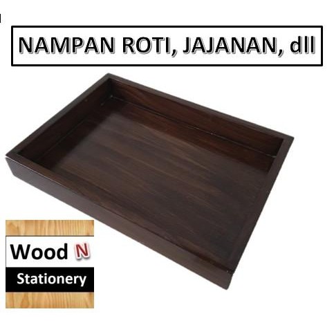 Nampan Roti / Nampan Kayu Vernis Coklat tua