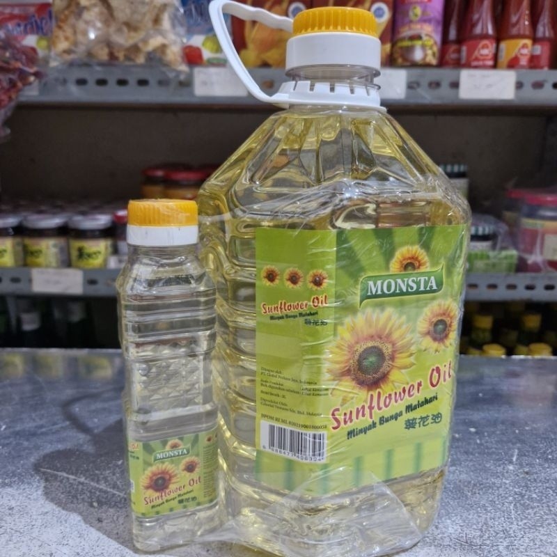 

Minyak Bunga Matahari 3 L | Sunflower Oil Monsta 3 L Minyak 100% Pure Sunflower Oil | Sun Flower Oil | Minyak Sehat Tanpa Kolesterol 3 Liter