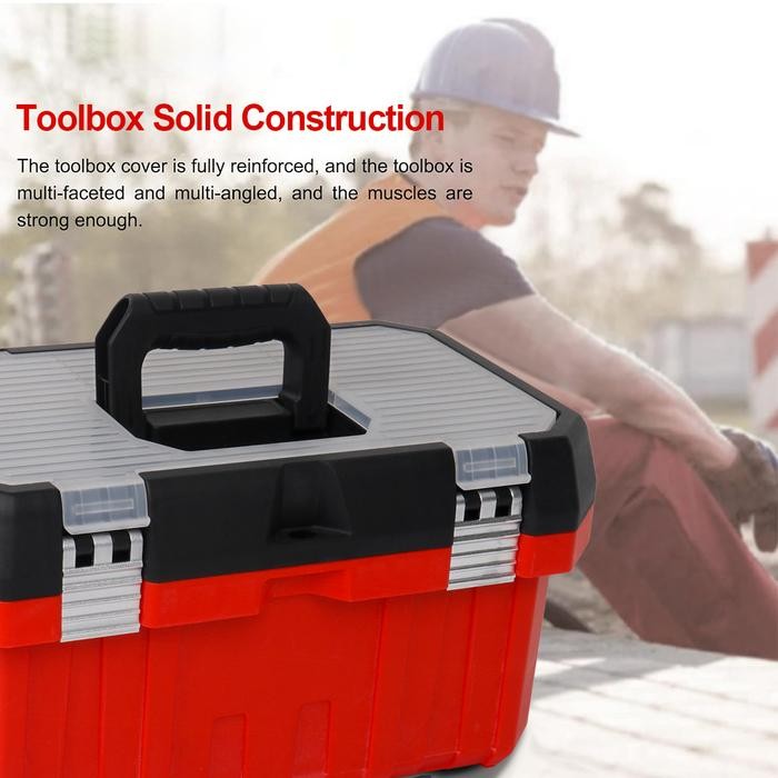 D koper tool Tool Box Besar Plastik 14-16 Inch Bahan Pp Tools Box Kotak Peralata Tool Boxes