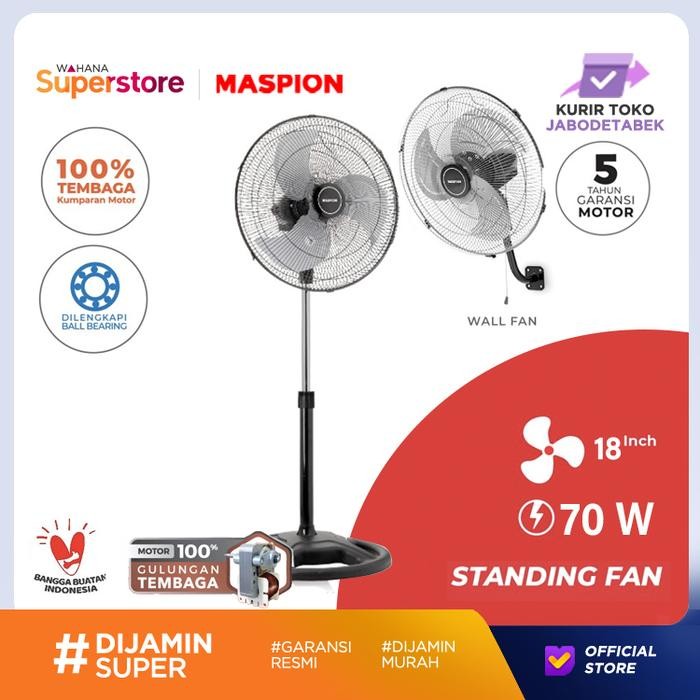 Maspion PW-453 Power Fan 18 inch 2in1 - PW453