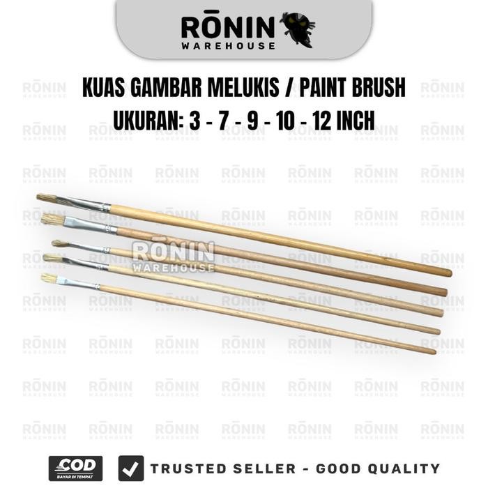 

[12 Pcs] Eterna Kuas Gambar Lukis Cat Air Acrylic Minyak 3 7 9 10 12 Paint Brush