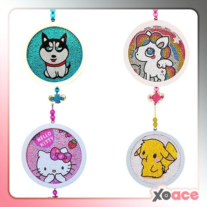 

DIY 5D Diamond Painting Lukisan Karakter Dengan Frame Bundar Tassel