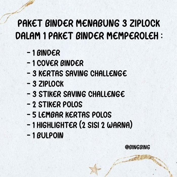 

[3 ZIPLOCK] Paket Binder Menabung BASIC A6 6 Ring (6 Lubang) Daisy Color Ring