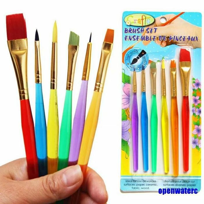 

kuas lukis warna warni pelangi kuas set kuas nylon