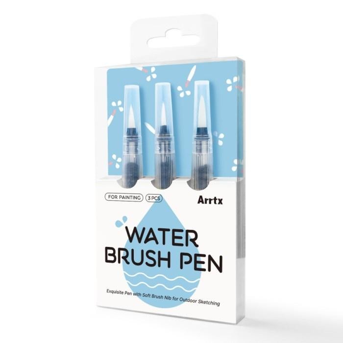 

ARRTX Water Brush Pen Set 3 / Kuas Lukis Tabung Air isi 3 pcs