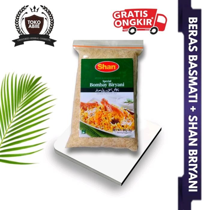 

Glx Paket Beras Basmati 1 liter 770gr dengan bumbu shan biryani instan nasi biryani kebuli