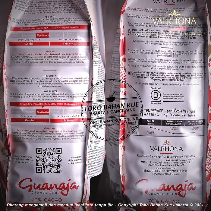 

FyZ Valrhona Guanaja 70% 100gr Dark Chocolate Couverture Cokelat Baking Coklat Keping