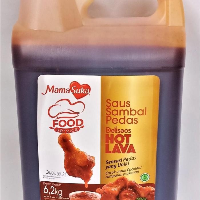 

Glx MAMASUKA DELISAOS HOT LAVA SAUS SAMBAL PEDAS JERIGEN 6.2KG