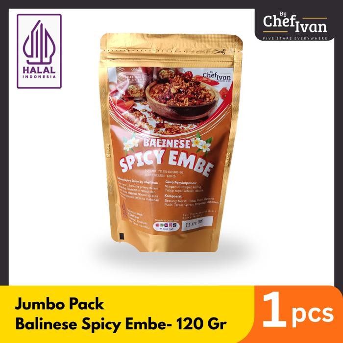 

ASLI JUMBO PACK Sambal Embe Sambel Bawang Goreng Sambal Makanan Khas Bali 120 gr READY STOCK