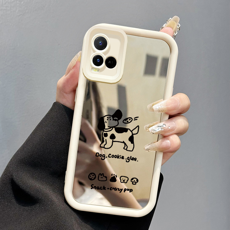 Casing Hp VIVO Y21 Y21s Y21T Y21E Y21A Y21G Y33T Y33s Case Anak anjing frisbee Populer Kesing cermin