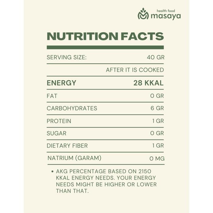 

Masaya Beras Porang Travel Pack - beras porang shirataki konjac