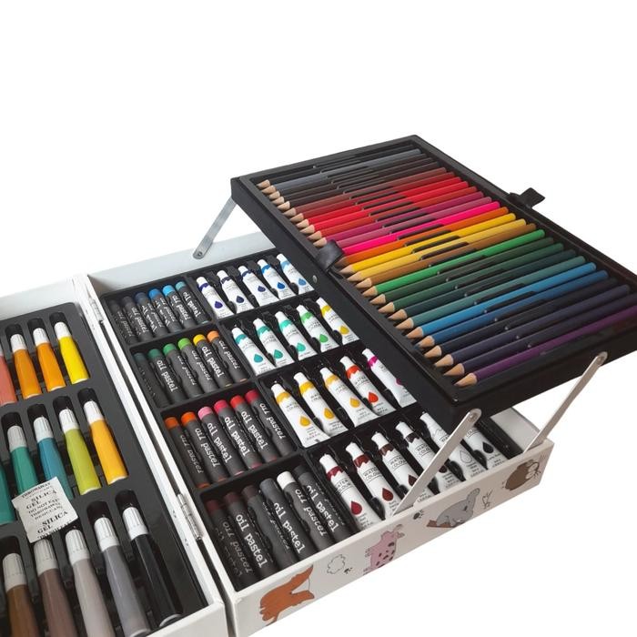 

Crayon Art Set Animal Zoo / Koper Set Crayon Mewarnai Anak / Alat Gratisongkir