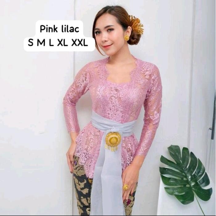 Kebaya Metalik Glosy Murah Cantik Atasan Wanita Wisuda Pesta Baju Pakaian Adat Bali Terbatas