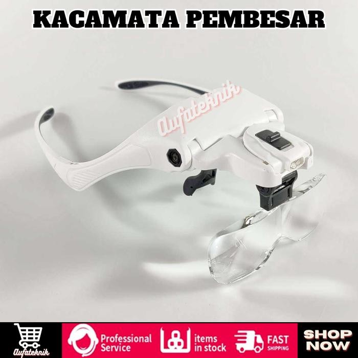 

Kacamata Pembesar Reparasi Jam 3.5X Magnifier 2 Led