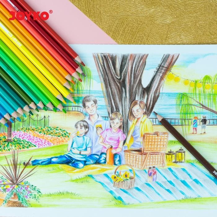

Pensil Warna Joyko 12 Warna Panjang Joyko Colour Pencil 12 Colours Cp-103 Lusin Box [12Pcs]