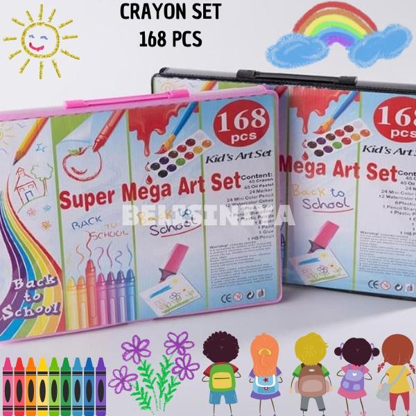 

Crayon Set Jumbo 168 Pcs / Coloring Colouring Set Crayon Set Jumbo 168 Gratisongkir