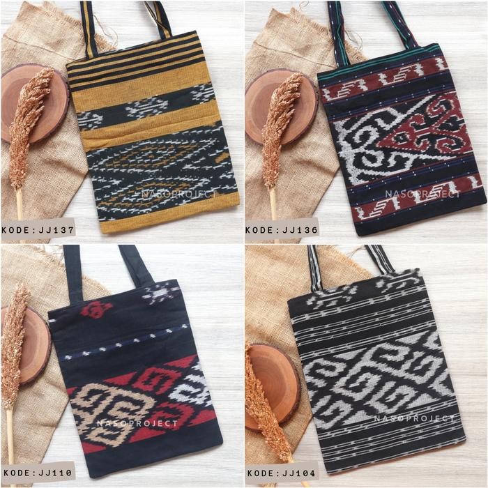 Tote Bag Tas Jinjing Bahan Kain Tenun Etnik Lombok