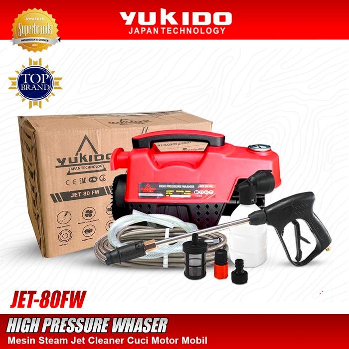 Yukido Mesin Cuci Motor Mobil Steam / High Pressure Washer Cleanner Yukido JET-80FW Car Best Quality
