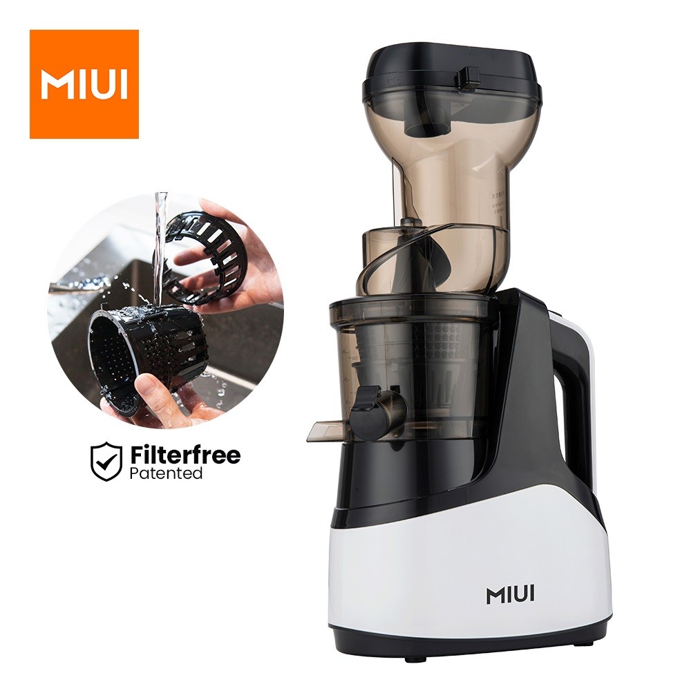 MIUI Original Juicer, Masticating Slow Cold Press Juicer with Ice Cream Strainer, Filter-Free Easy t