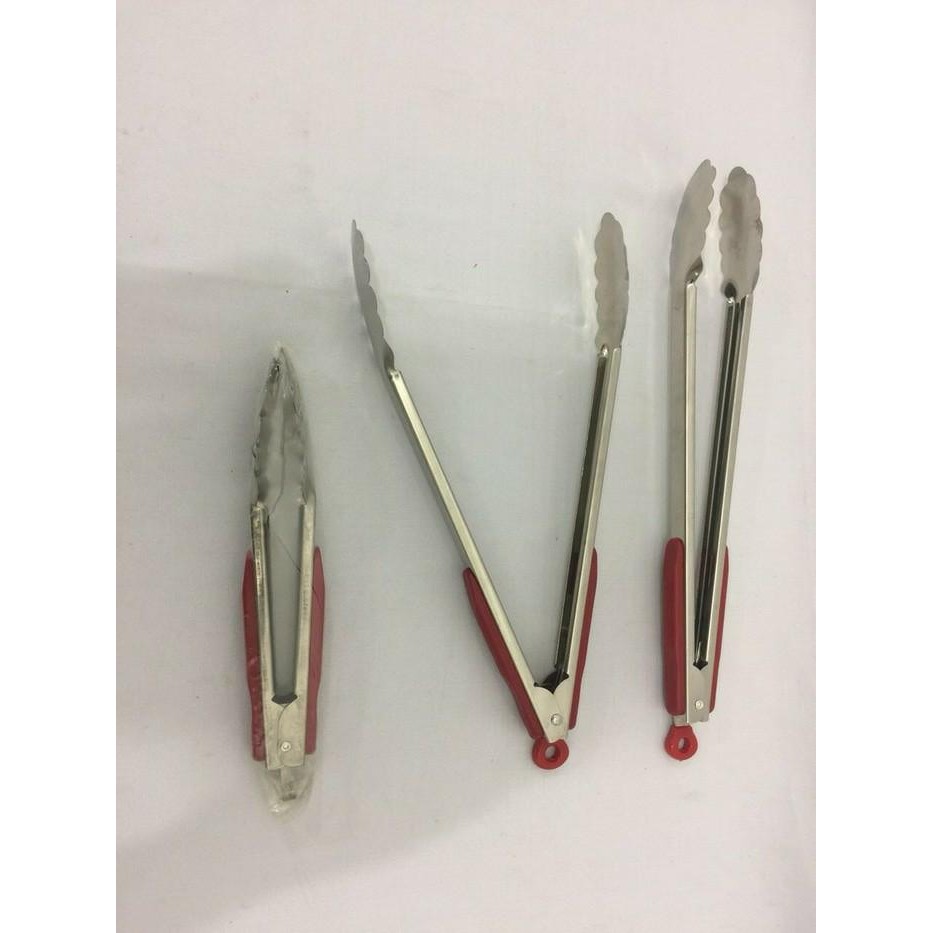 JEPITAN CAPITAN MAKANAN KUE GORENGAN STAINLESS GG MERAH 12" KODE 46