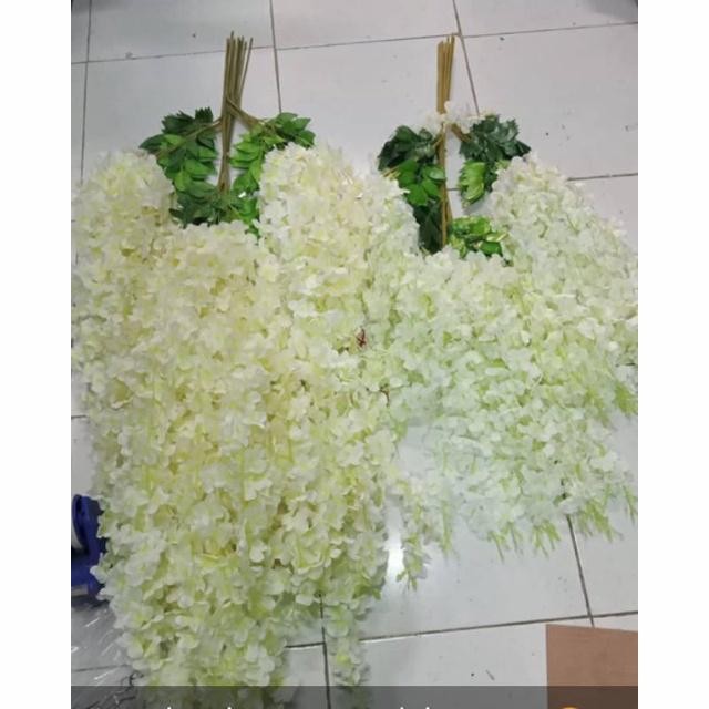 Daun Wisteria jumbo PUTIH HARGA PERLUSIN
