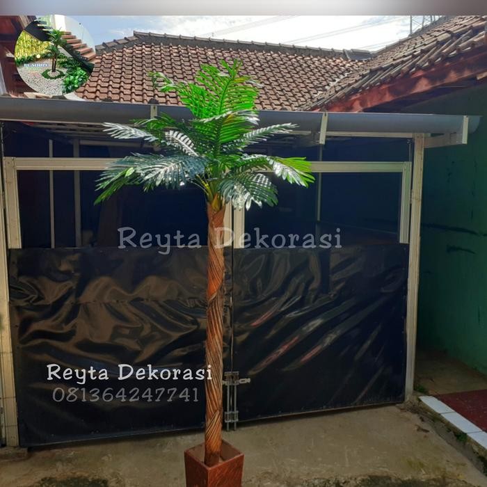 palem hias - pohon palem tinggi 2mtr - bunga hias artificial kurma