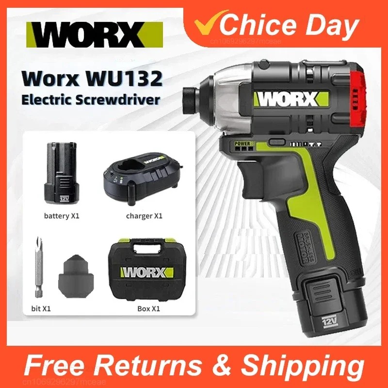 WORX Cordless Impact Screwdriver WU132 140Nm 12V 3300rpm Brushless Motor Adjust Torque Maintenance