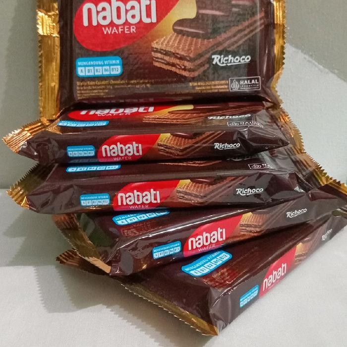 

paket 5pcs nabati wafer coklat @ 37g kemasan kecil Cemilan Snack