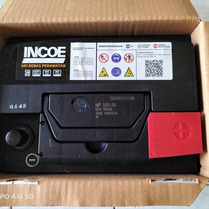 Aki mobil Chevrolet TRAX 555-59 55559 INCOE MF Aki Kering Best Quality