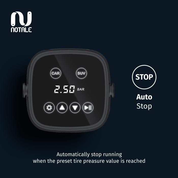 Notale Air Pump Inflator Electric Pompa Ban Mobil Sepeda