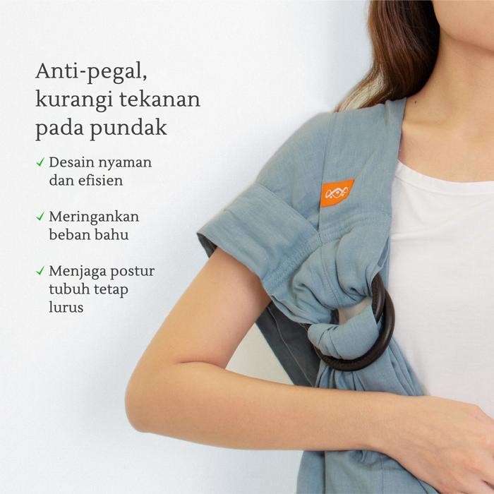Mamaway / Gendongan Bayi ANTI PEGAL / Tahan 75 Kg, Utk 0-10 Thn / Baby Ring Sling Gendong