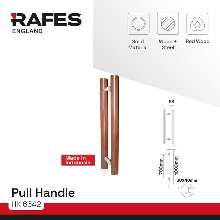RAFES PULL HANDLE - RAFES TARIKAN PINTU - HANDLE MADE IN INDONESIA - WOOD&STEEL - SOLID MATERIAL