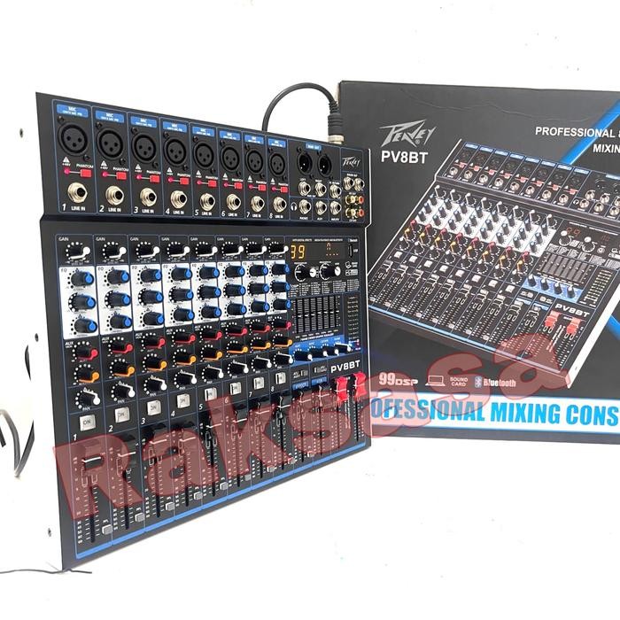 Mixer audio Peavey PV8BT Bluetooth USB Recording to PC pv 8bt pv8 bt