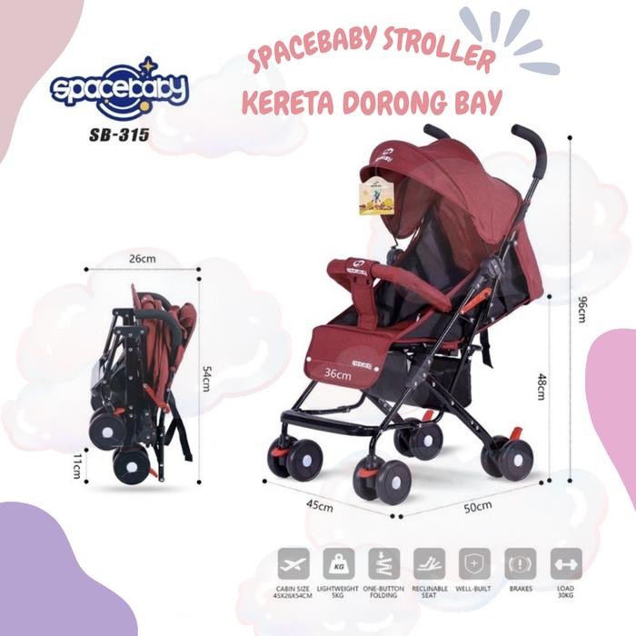 KERETA DORONG BAYI SPACEBABY STROLLER