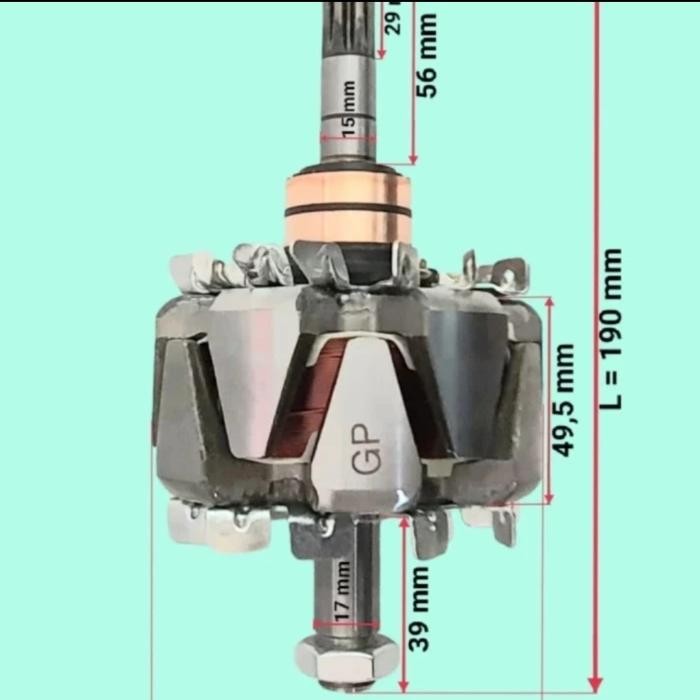 Angker Alternator Rotor Alternator Angker Dinamo Amper Armature Alternator 24 Volt Mitsubishi Colt