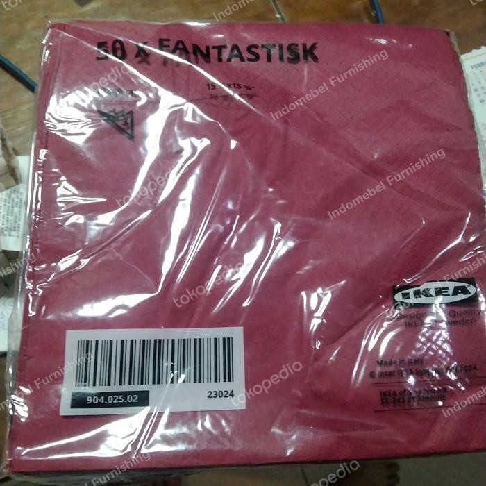 Paper napkin tisu kertas tisu natal dekorasi 40 x 40 cm merah 50 pc *