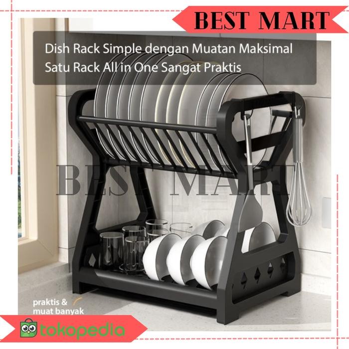 Rak piring wastafel 2 susun plastik *