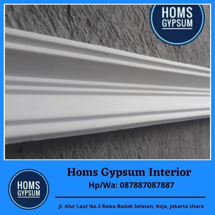 list gypsum siku polos garis dua 9cm *