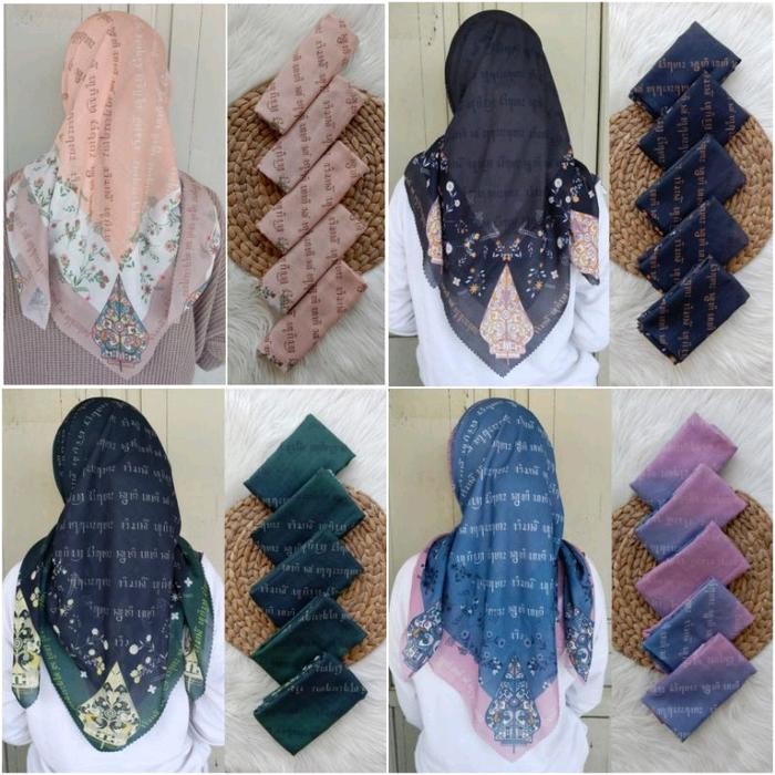 JILBAB AKSARA JAWA VOAL PREMIUN SEGI 4 LASER CUT HIJAB DEENAY KERUDUNG KRUDUNG WAYANG VIRAL *