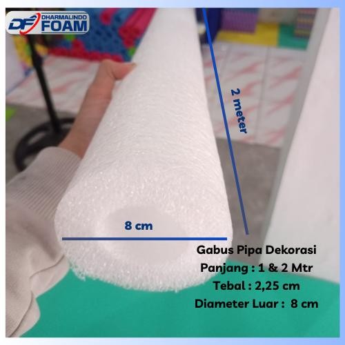 Busa Pipa Bunga Busa Dekorasi 2 Mtr Busa Pipa Elastis Floral PE Foam *