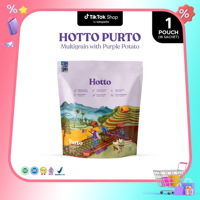 

Osyak.Mart Hotto Purto Multigrain 1 Pouch (16 Sachet) Sereal, Granola & Oatmeal Untuk Sarapan
