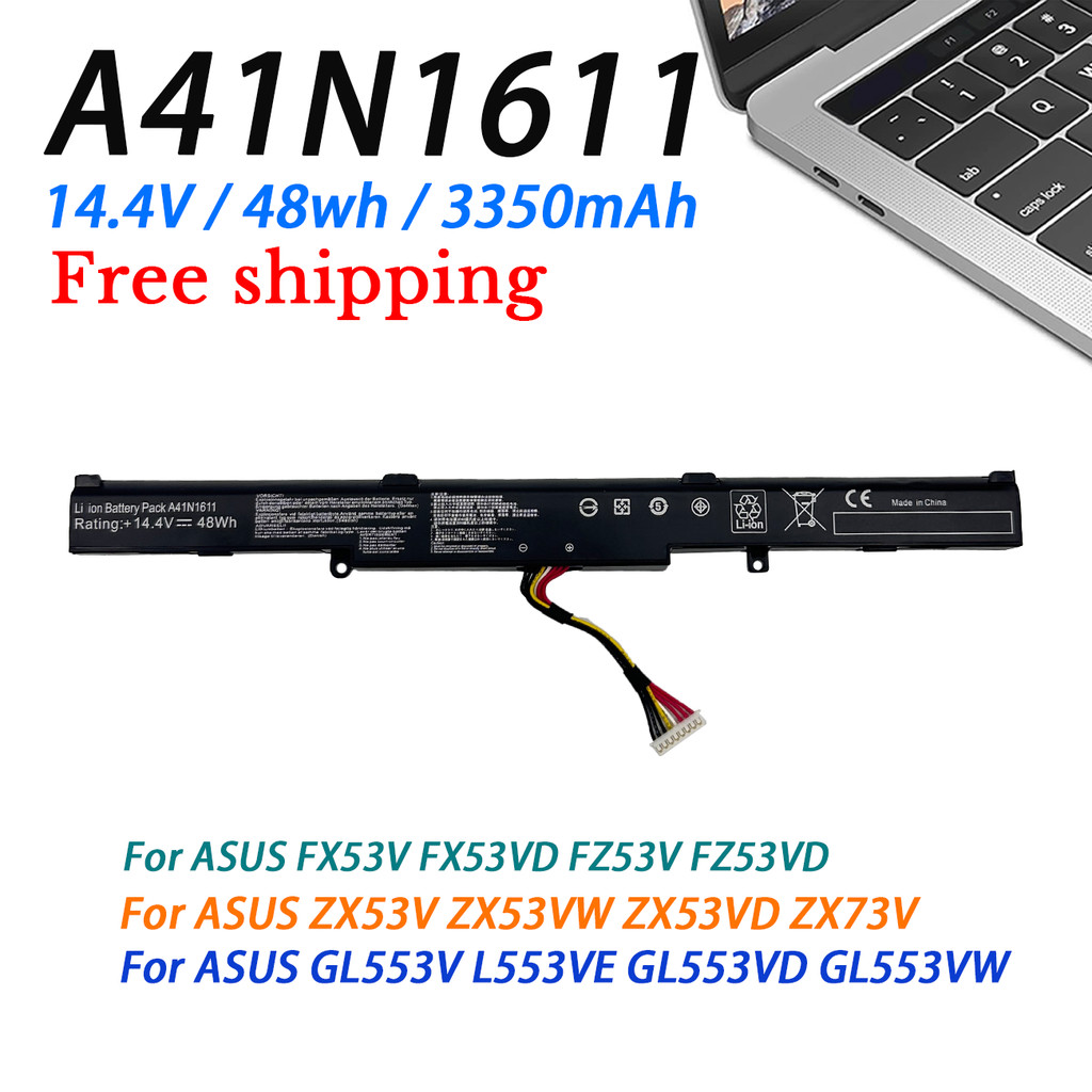 A41N1611 Laptop Battery for ASUS FX53V FX53VD ZX53VB ZX53VW ZX53VD ZX73V FZ53V FZ53VD GL553V GL553VE